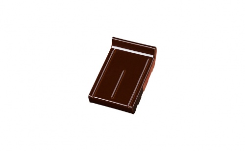 Клинкерный завершающий водоотлив Terca Dark brown shine, 160*105*30 мм
